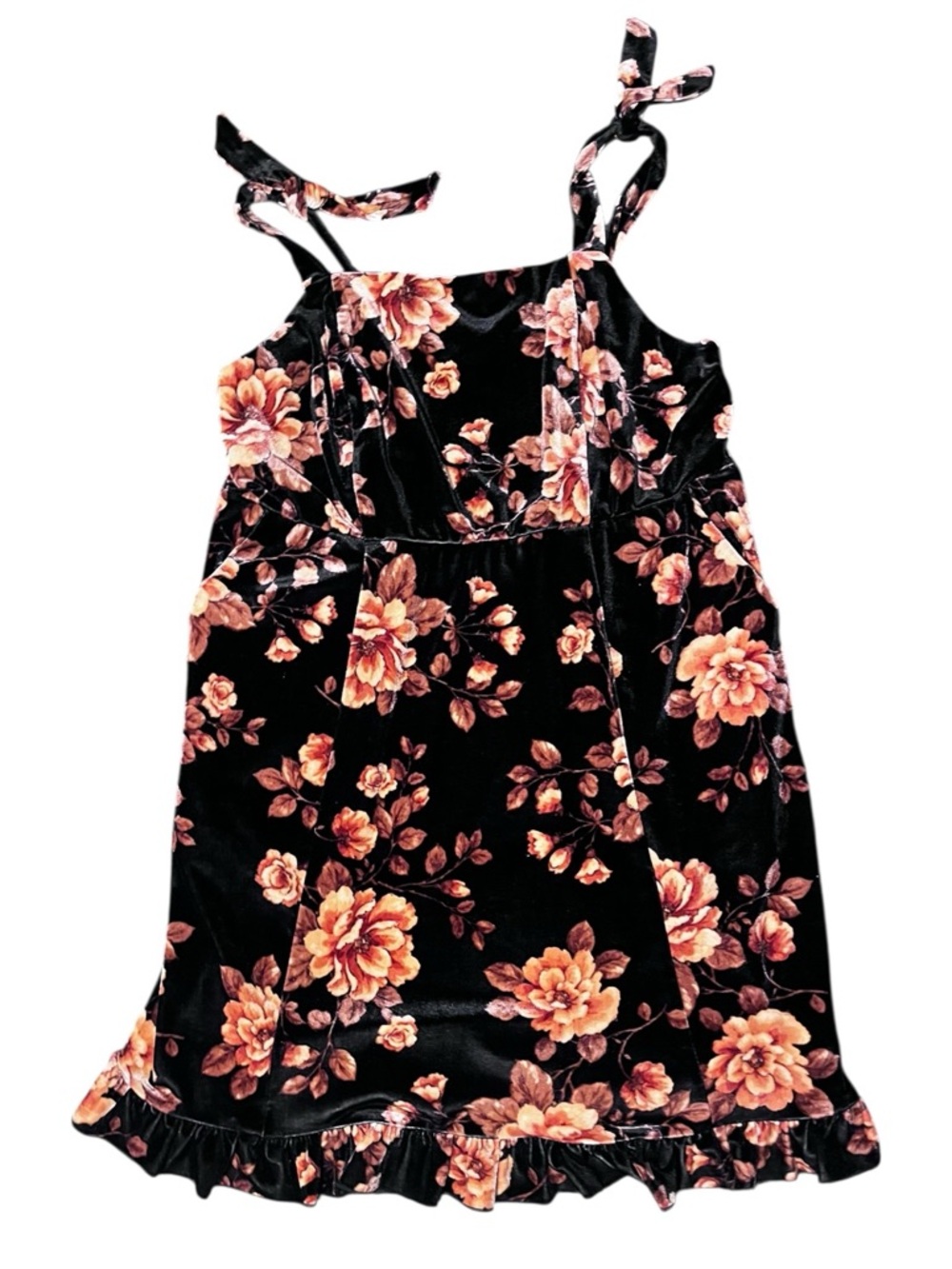 torrid Black Dress with Peach Floral Accents